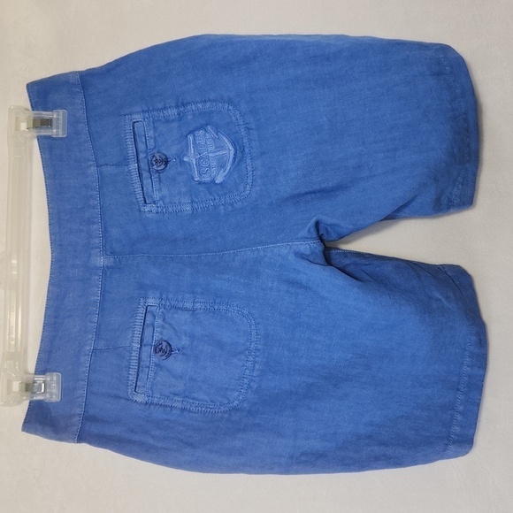 Escales Paris Women EU36/US6 100% Linen Sailor Button Front Back Pocket Shorts - Picture 13 of 16